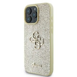 Guess Fixed Glitter Big 4G Logo Case for iPhone 16 Pro 6.3" Gold - GUHCP16LHG4SGD