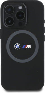 BMW M Series Silicone Printed Ring Case with MagSafe for iPhone 16 Pro Max 6.9" Black - BMHMP16X23SROK