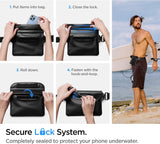 Spigen Aqua Shield Waterproof Dry Bag and Waterproof Universal Phone Pouch Up to 6.9" Black- AMP04533