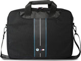 BMW Nylon Blue Stripe Bag for 16" Laptop Black - BMCB15COMPVSKL