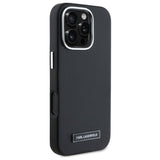 Karl Lagerfeld FW Metal Plate Case with MagSafe for iPhone 16 Pro Max 6.9" Black - KLHMP16XPGMSRPK