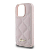Guess Quilted Metal Logo Case for iPhone 16 Pro Max 6.9" Pink - GUHCP16XPSQSQSP