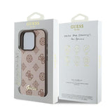 Guess Peony Script Logo Case with MagSafe for iPhone 16 Pro Max 6.9" Brown - GUHMP16XPGPYSW