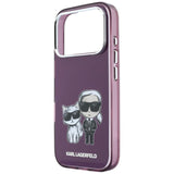 Karl Lagerfeld IML Karl & Choupette Bodies Sketch Print Case with MagSafe for iPhone 17/18 Pro Max 6.9" Burgundy - KLHMP18X6HKCIDR