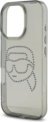Karl Lagerfeld IML Rhinestones Karl Head Case for iPhone 16 Pro 6.3" Black - KLHCP16LHKHDCELK