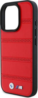 BMW M Perforated Stitched Line Case with MagSafe for iPhone 16 Pro Max 6.9" Red - BMHMP16X23PUSPR