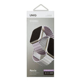 Uniq Revix Strap for Apple Watch 7/8/9/10/SE/SE2/Ultra 42/44/45/49mm White and Lilac - UNIQ-45MM-REVLILWHT