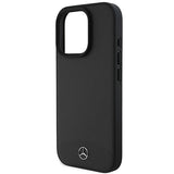 Mercedes Textured And Plain Leather Case with MagSafe for iPhone 16 Pro 6.3" Black - MEHMP16L23RBARK