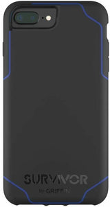 Griffin Survivor Journey Case for iPhone 7 8 Plus 5.5" Black Blue GB42817