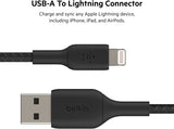 Belkin 1M USB A to Lightning Cable Black - CAA002bt1MBK