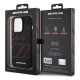 Mercedes AMG Large Rhombuses Pattern Silicone Case with MagSafe for iphone 15 Pro 6.1" Black - AMHMP15L23SSPK