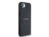 Guess PU Grained Classic Logo Case with MagSafe for iPhone 16e 6.1" Black - GUHMPSE4PGHSMMK
