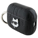 Karl Lagerfeld Monogram Choupette Head Case for AirPods Pro 2 Black - KLAP2PGCHPK