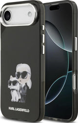 Karl Lagerfeld IML Aquarelle Karl and Choupette Case for iPhone 17 Air 6.5" Black - KLHMP17MHMKCAQOK