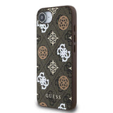 Guess PU 4G Peony Case with MagSafe for iPhone 16e Brown - GUHMPSE4P4PWPW