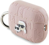 Karl Lagerfeld Monogram Karl & Choupette Head Case for AirPods Pro 2 Pink - KLAP2PGKCPP