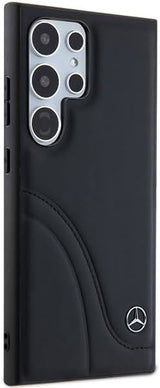 Mercedes Benz Genuine Leather Star Logo Case for Samsung Galaxy S24 Ultra 6.8" Black - MEHCS24L23RBCSK