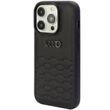 Audi GT Synthetic Leather Hard Case for iPhone 15 Pro 6.1" Black - AU-TPUPCIP15P-GT/D2-BK