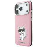 Karl Lagerfeld Smooth Choupette Bodies Sketch Case with MagSafe for iPhone 17/18 Pro Max 6.9" Pink - KLHMP18X6PWCIKDP