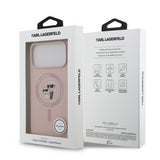 Karl Lagerfeld Liquid Silicone Karl and Choupette with MagSafe Case for iPhone 17 Pro Max 6.9" Pink - KLHMP17LSCMKCRHP