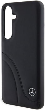 Mercedes Benz Genuine Leather Star Logo Case for Samsung Galaxy S24 6.2" Black- MEHCS24S23RBCSK