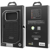Audi GT Synthetic Leather Hardcase with MagSafe for iPhone 17 Pro 6.3" Black - AU-TPUPCMIP17P-GT/D3-BK