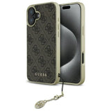 Guess 4G Charms Collection Case for iPhone 16 6.1" Brown - GUHCP16SGF4GBR