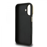 Guess PU Grained 4G Logo Stand Camera Frame Case for iPhone 16 6.1" Black - GUHCP16SPCS4GSK