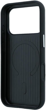 Mercedes Leather Semi Wrap Iconic Line Case with MagSafe for iPhone 17/18 Pro Max 6.9" Black - MEHMP18X25PFWSTK