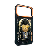 Nimmy Cool & Cute 2.0 Gorilla Case with MagSafe Stand for iPhone 17 Pro Max 6.9" Black Orange - N-YJKM-CXZJZH-IP17-PRO-MAX-016