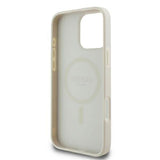 Guess Peony Script Logo Case with MagSafe for iPhone 16 Pro Max 6.9" White - GUHMP16XPGPYSH