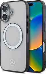 Mercedes Printed Logo Case with MagSafe for iPhone 16 6.1" Clear - MEHMP16S23HUOKC