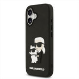 Karl Lagerfeld 3D Rubber Karl and Choupette Case for iPhone 17 6.3" Black - KLHCP17S3DRKCNK