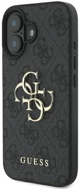 Guess 4G Big Logo Case for iPhone 16 6.1" Black - GUHCP16S4GMGGR