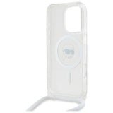 Karl Lagerfeld Crossbody IML Karl Head Case with Magsafe for iPhone 16 Pro Max 6.9" Clear - KLHMP16XHCKHNT