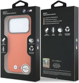 BMW M Quadrille Kevlar Metal Logo Case with MagSafe for iPhone 17/18 Pro Max 6.9" Orange - BMHMP18X25SWPUKEO