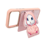 Nimmy Fashion & Cute Pink Rabbit Series Embroidery Magnetic Stand with MagSafe Pink - N-CXMC-ZJKT-08