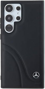 Mercedes Benz Genuine Leather Star Logo Case for Samsung Galaxy S24 Ultra 6.8" Black - MEHCS24L23RBCSK