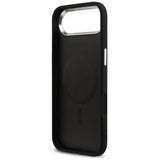 Guess PU Leather 4G Logo Silver Frame Case for iPhone 17 Air 6.5" Black - GUHMP17MP4GSSMCK