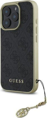Guess 4G Charms Collection Case for iPhone 16 Pro 6.3" Black - GUHCP16LGF4GGR