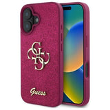 Guess Fixed Glitter Big 4G Case for iPhone 16 6.1" Purple - GUHCP16SHG4SGU