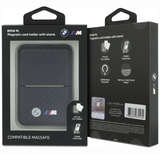 BMW M Carbon Metal Logo Magnetic Card Holder with Stand Black - BMOWMCS26PCILK