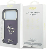 Guess IML 4G Script Metal Logo Case for iPhone 17/18 Pro 6.3" Burgundy - GUHCP18L5HC4MLSU