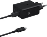 Samsung 50W USB C Mains Charger with 5 Amp Type C Cable Black EU Plug - EF-T5020XBEGWW