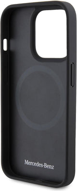 Mercedes Benz Leather Case Star Logo with MagSafe Case for iphone 15 Pro 6.1" Black - MEHMP15L23RCMK