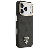 Guess 4G Triangle Logo Case with MagSafe for iPhone 17 Pro Max 6.9" Black Gold - GUHMP17XP4GTDGMK