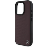 Mercedes MB Wood Imitation Leather Case with MagSafe for iPhone 16 Pro Max 6.9" Red - MEHMP16X23RBGVR