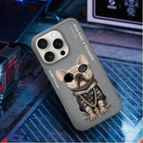 Nimmy Glasses Cool Dog Case for iPhone 16 Pro 6.3" Grey - N-YJ-iP16-Pro-01-B