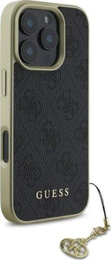 Guess 4G Charms Collection Case for iPhone 16 Pro 6.3" Black - GUHCP16LGF4GGR