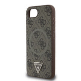 Guess PU 4G Strass Triangle Metal Logo Case for iPhone 16e Brown - GUHMPSE4P4TDPW